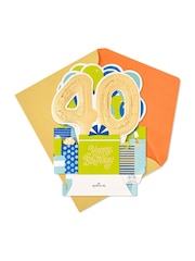 Hallmark Green 40th Birthday Card 3D Pop-Up Paper Wonder - Image 3 of 4