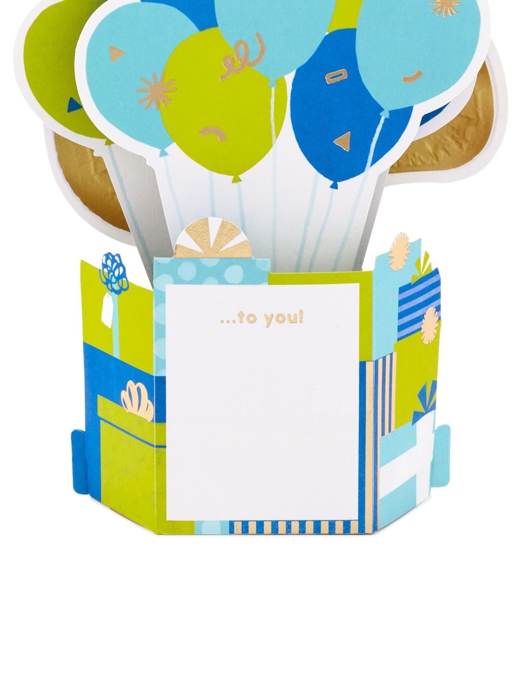 Hallmark Green 40th Birthday Card 3D Pop-Up Paper Wonder - Image 4 of 4