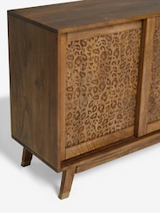 Rockett St George Mango Wood Leopard Print Large Sideboard - Image 8 of 9
