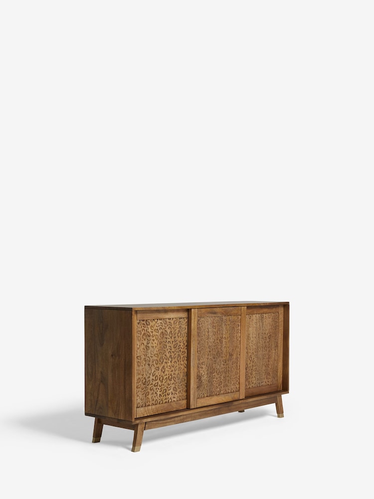 Rockett St George Mango Wood Leopard Print Large Sideboard - Image 9 of 9