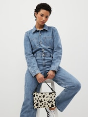 Animal Leather Cross-Body Bag - Image 2 of 9