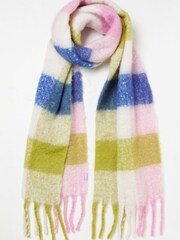 FatFace Orange Clara Check Scarf - Image 1 of 1