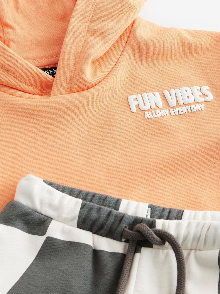 Orange - Set mit kurzärmeligem Kapuzensweatshirt und Shorts (3 Monate bis 7 Jahre) - Bild 5 von 5 Orange - Set mit kurzärmeligem Kapuzensweatshirt und Shorts (3 Monate bis 7 Jahre) - Bild 5 von 5