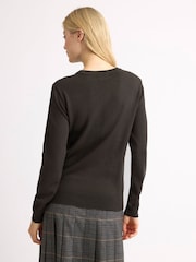Albaray Brown Merino Crew Neck Jumper - Image 2 of 4