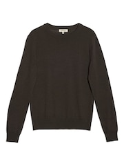 Albaray Brown Merino Crew Neck Jumper - Image 4 of 4