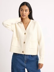 Albaray Relaxed Strickjacke mit V-Ausschnitt - Bild 1 von 4