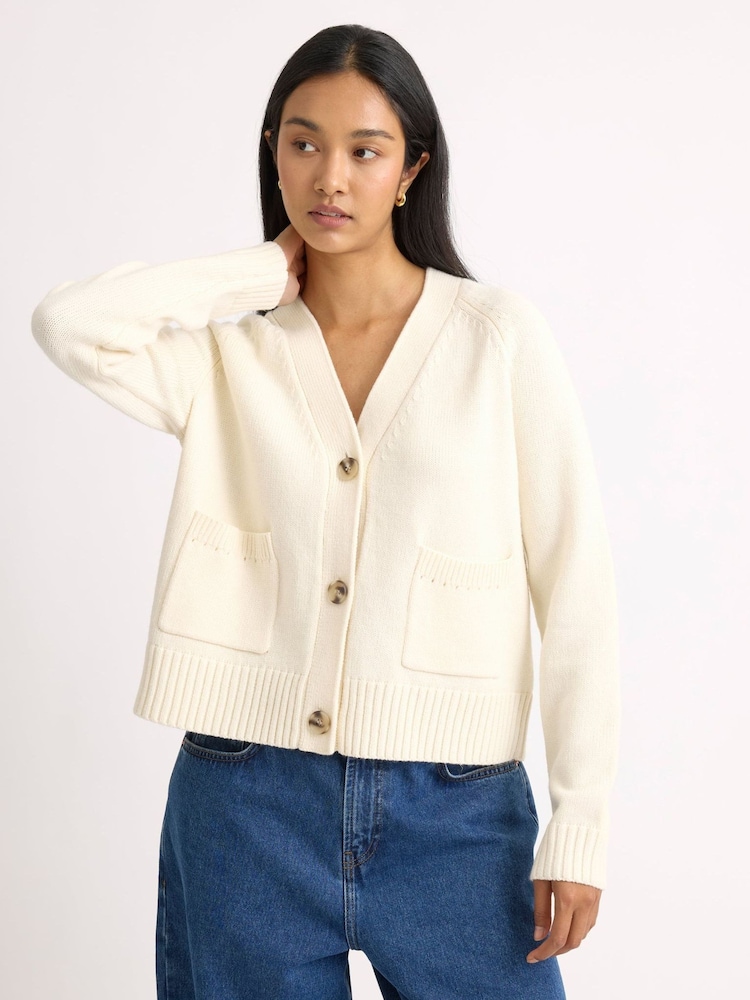 Albaray Relaxed Strickjacke mit V-Ausschnitt - Bild 1 von 4