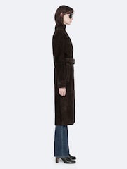 AllSaints Brown Oaker Suede Coat - Image 5 of 8