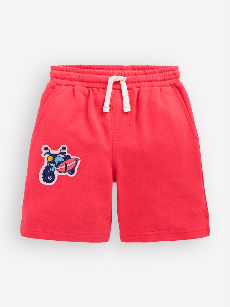 Boden Red Superstitch Badge Shorts - Image 1 of 3 Boden Red Superstitch Badge Shorts - Image 1 of 3