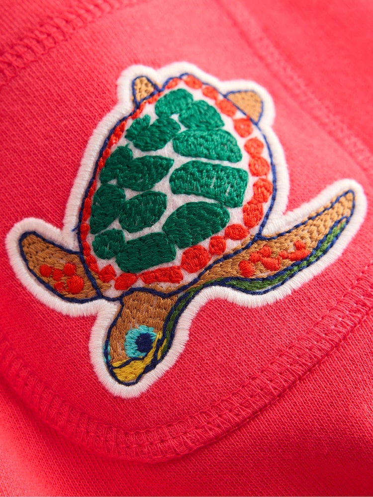 Boden Red Superstitch Badge Shorts - Image 3 of 3 Boden Red Superstitch Badge Shorts - Image 3 of 3