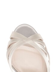 Rainbow Club Cream Wedding Blake Block Heel Bridal Sandals - Image 4 of 4