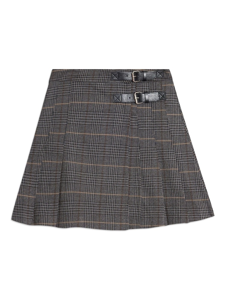 Albaray Grey Short Plaid Kilt - Image 4 of 4