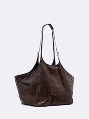 AllSaints Red Siloh E/W Tote - Image 4 of 5