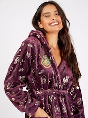 Character Cherry Red Ladies Harry Potter Dressing Gown - Image 1 of 4