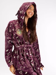 Character Cherry Red Ladies Harry Potter Dressing Gown - Image 2 of 4