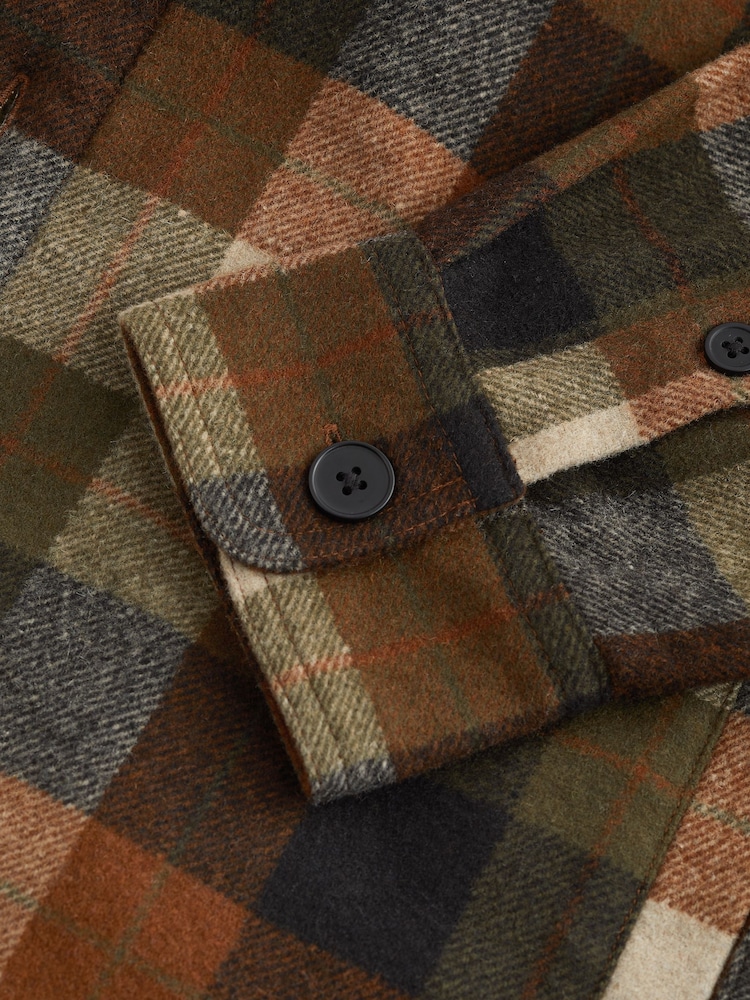 Green/Brown Borg Lined Shacket - Image 10 of 10 Green/Brown Borg Lined Shacket - Image 10 of 10