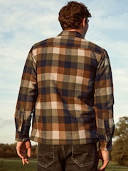 Green/Brown Borg Lined Shacket - Image 3 of 10