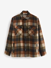 Green/Brown Borg Lined Shacket - Image 6 of 10