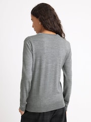 Albaray Grey Merino Crew Neck Jumper - Image 2 of 5