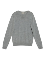 Albaray Grey Merino Crew Neck Jumper - Image 5 of 5