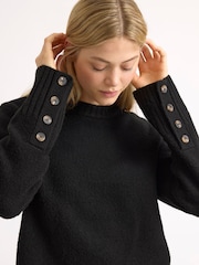 Albaray Black Button Detail Jumper - Image 3 of 4
