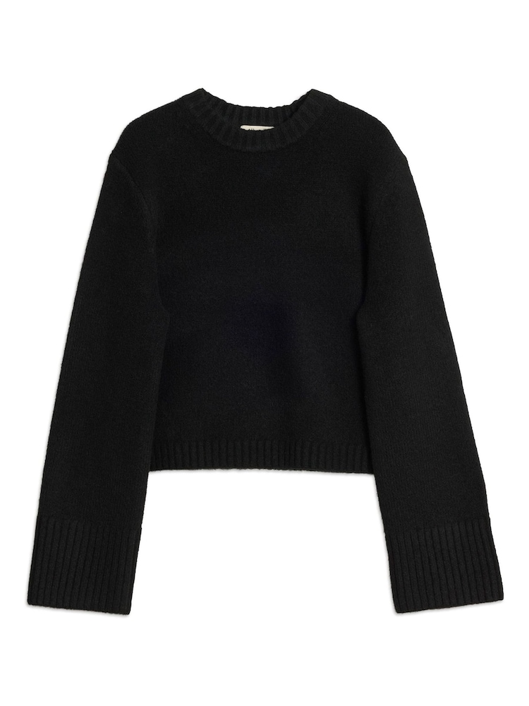 Albaray Black Button Detail Jumper - Image 4 of 4 Albaray Black Button Detail Jumper - Image 4 of 4
