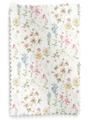 Laura Ashley Coral Pink Wild Meadow Made to Measure 100% Cotton Curtains - Image 9 of 9