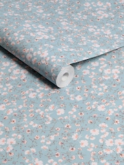 Muestra de papel pintado con diseño floral Calm Ditsy de 10M - Imagen 5 de 6
