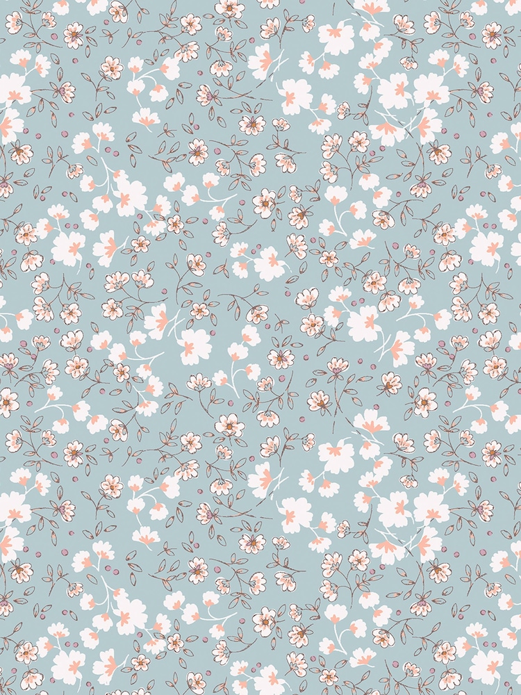 Blue Calm Ditsy Floral 10M Wallpaper Sample - Image 6 of 6 Blue Calm Ditsy Floral 10M Wallpaper Sample - Image 6 of 6