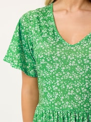 M&Co Green Floral V-Neck Dress - Image 4 of 5