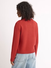 Albaray Orange Crew Neck Cardigan - Image 2 of 4