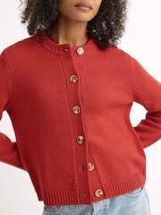 Albaray Orange Crew Neck Cardigan - Image 3 of 4