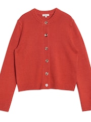 Albaray Orange Crew Neck Cardigan - Image 4 of 4