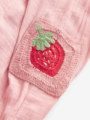 Pink 100% Cotton Crochet Pocket Trousers (3mths-7yrs) - Image 8 of 8