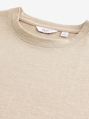 Ecru Marl Relaxed Fit Heavyweight Cotton T-Shirt - Image 6 of 7