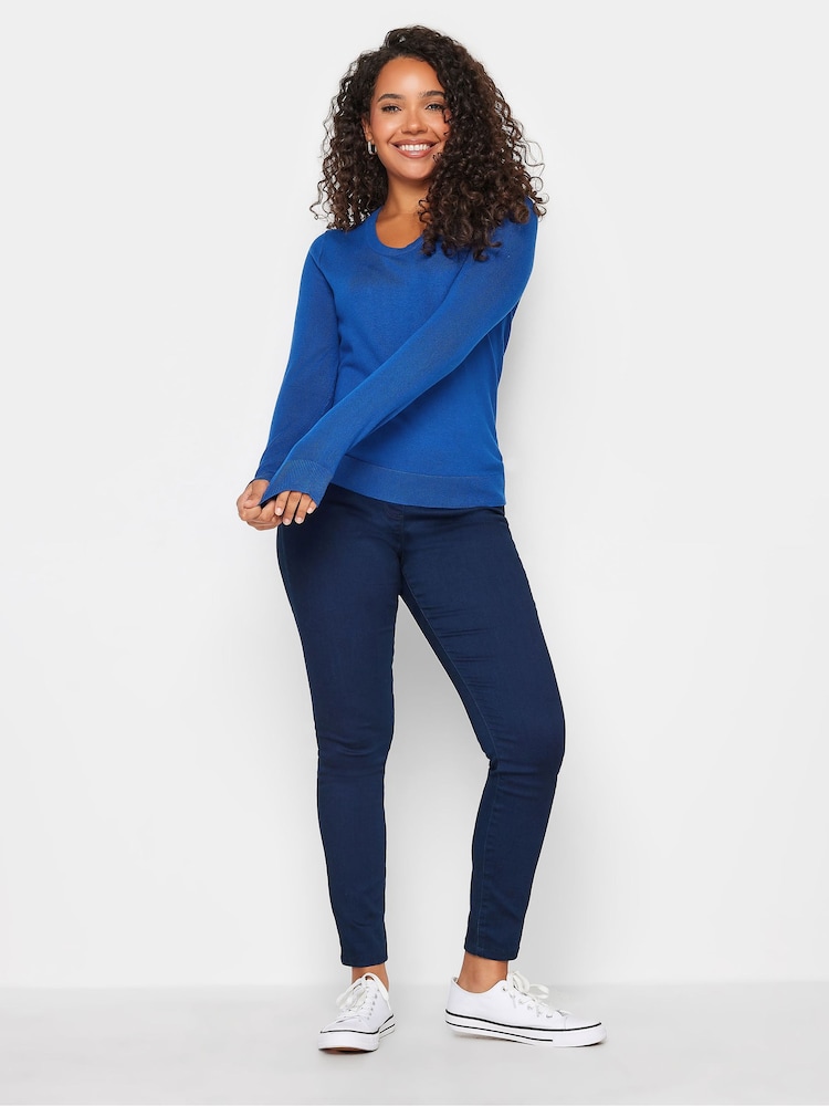 M&Co Blue Scoop Neck Jumper - Image 2 of 4