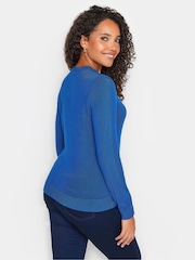 M&Co Blue Scoop Neck Jumper - Image 3 of 4
