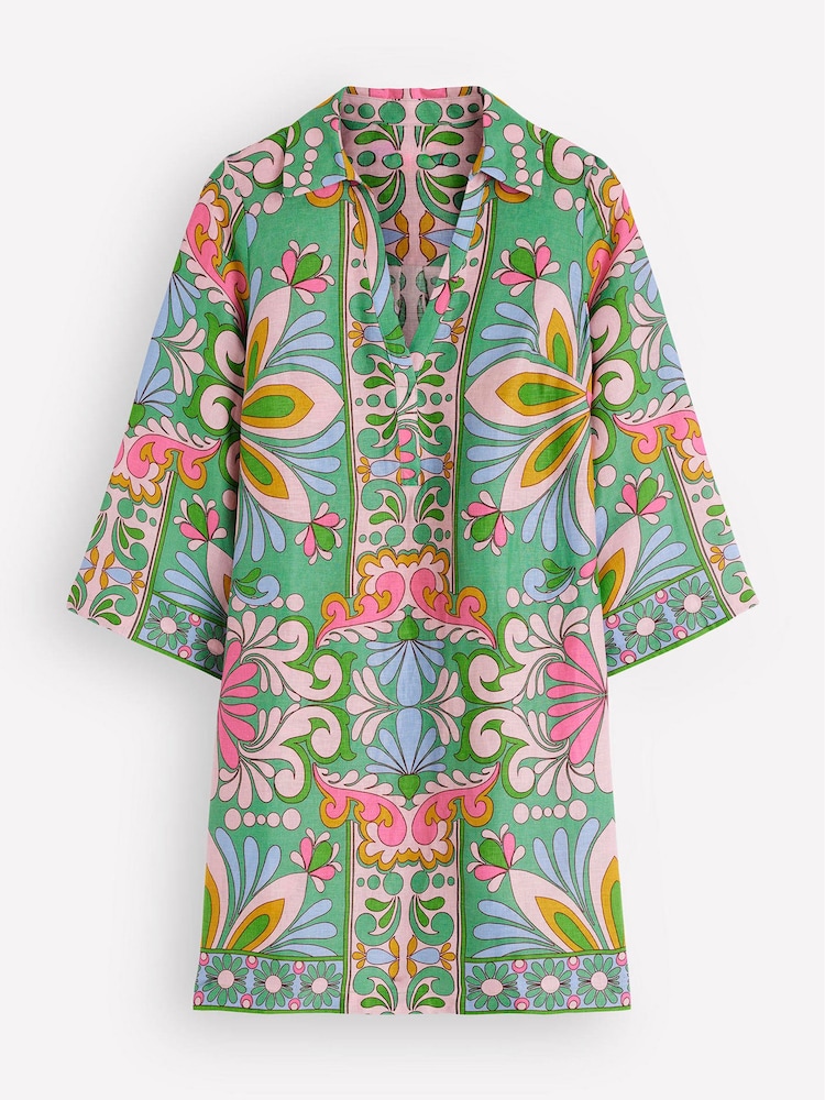 Boden Blue Carmen Linen Short Dress - Image 1 of 1