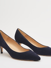 LK Bennett Blue Audrey Suede Court Shoes - Image 2 of 4