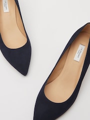LK Bennett Blue Audrey Suede Court Shoes - Image 3 of 4
