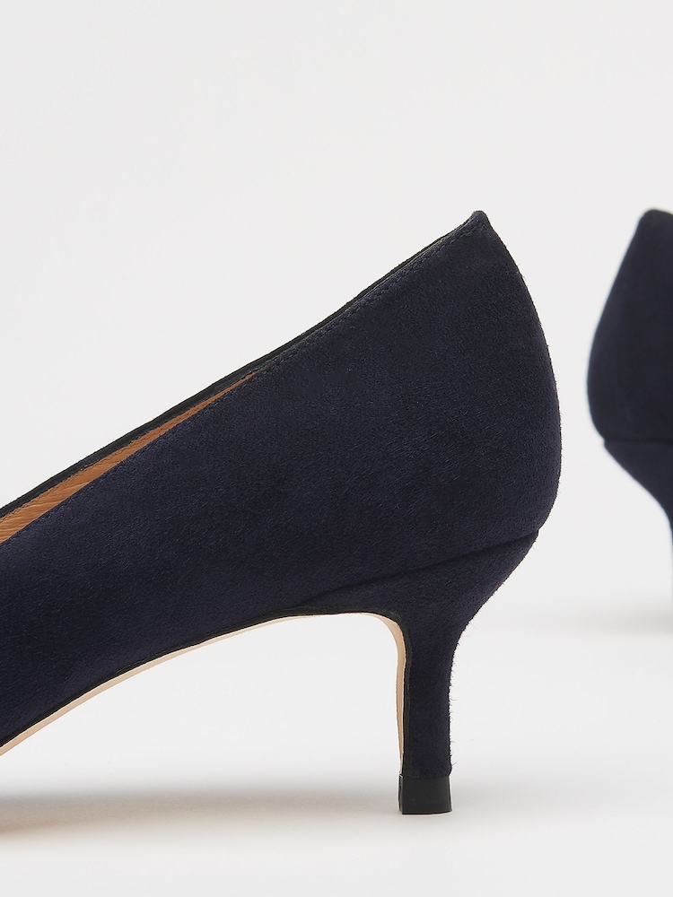 LK Bennett Blue Audrey Suede Court Shoes - Image 4 of 4