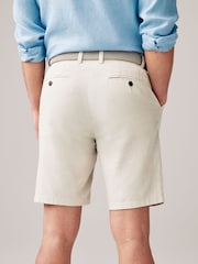 Stone Linen Cotton Chino Shorts with Belt Included - Image 3 of 8