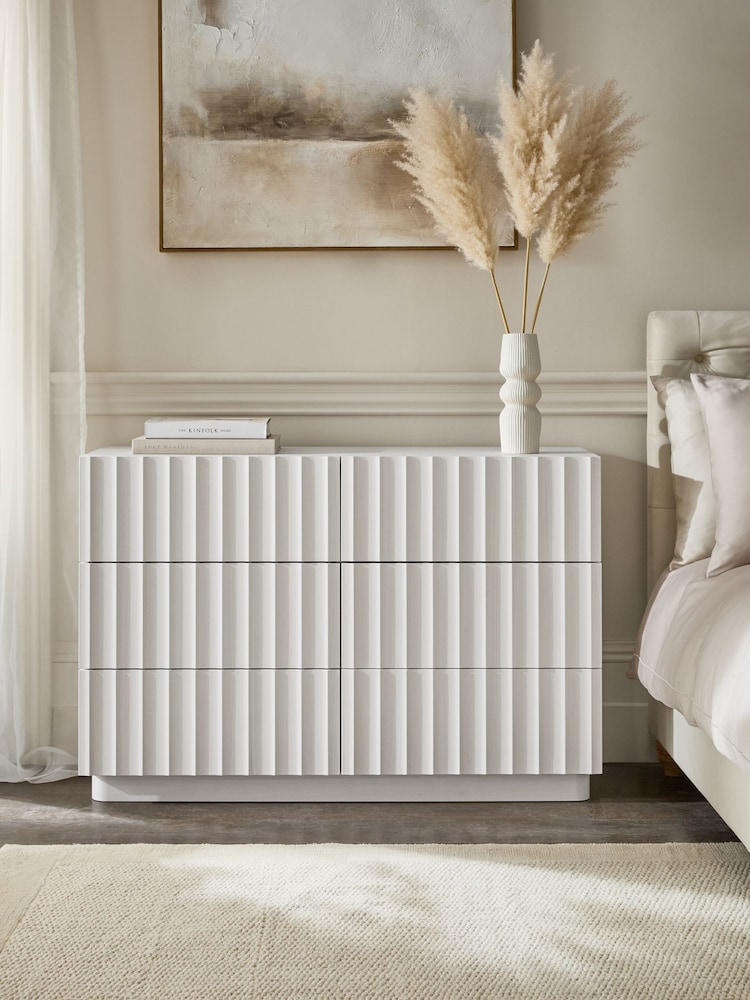 White Kendal Oak Effect Chest of Drawers - Image 1 of 9