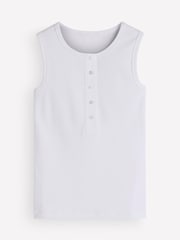 Boden White Crew Neck Henley Vest - Image 5 of 5