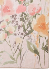 Catherine Lansfield Pink Country Floral Washable Rug - Image 4 of 5