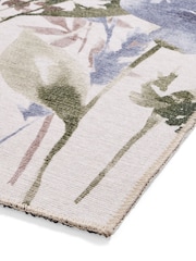 Catherine Lansfield Blue Country Floral Washable Rug - Image 5 of 5