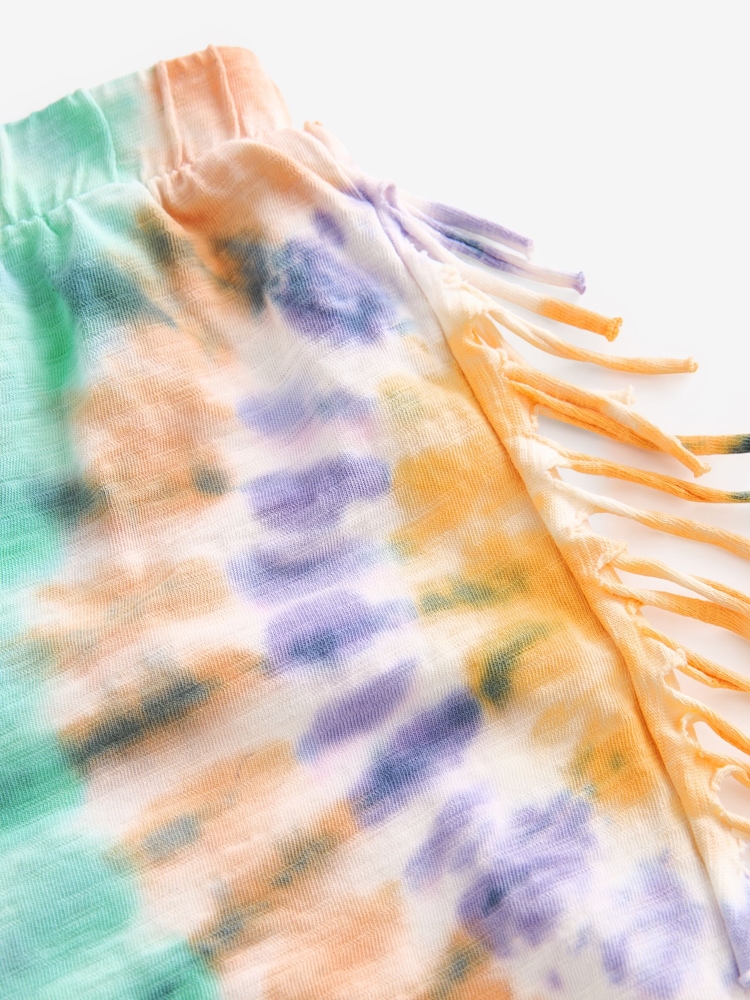 Multi Tie Dye Tassle Shorts (3-16yrs) - Image 7 of 7 Multi Tie Dye Tassle Shorts (3-16yrs) - Image 7 of 7
