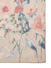 Catherine Lansfield Natural Country Floral Washable Rug - Image 4 of 5