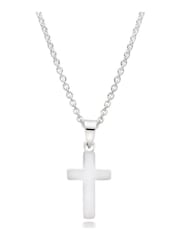 Beaverbrooks Children’s Mini B Silver Cross Pendant - Image 1 of 3