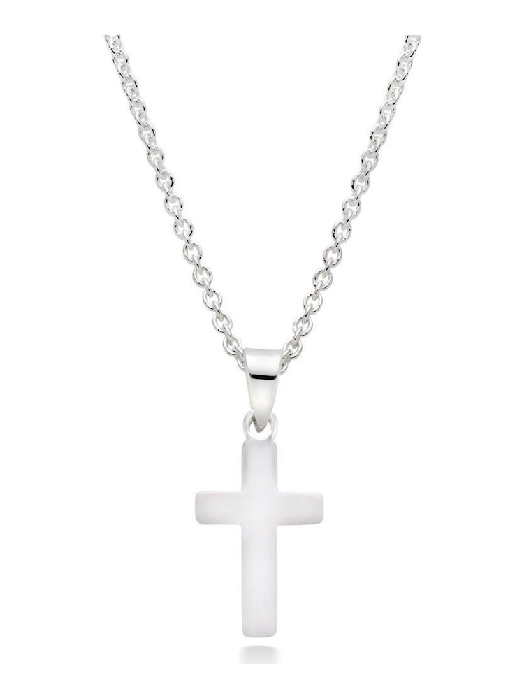Beaverbrooks Children’s Mini B Silver Cross Pendant - Image 1 of 3